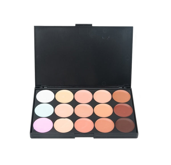 15 Colors Face Concealer: A palette with 15 shades of face concealer for flawless coverage and color correction.