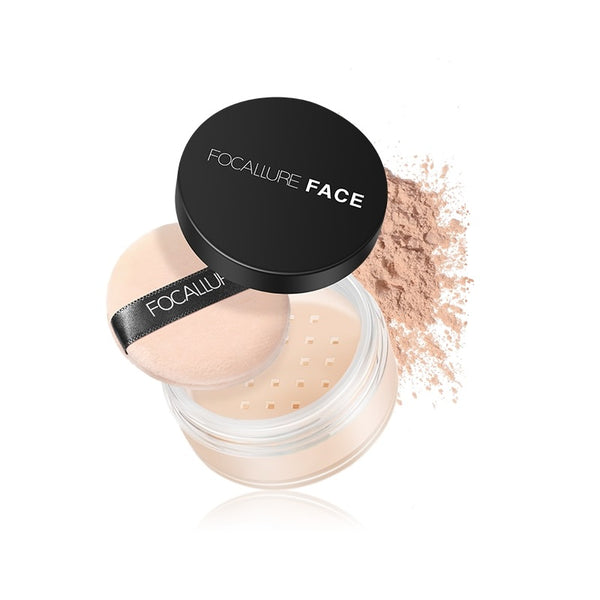 9 Colors Loose Powder Makeup Transparent Finishing Powder Waterproof Cosmetic For Face Finish Setting With Puff