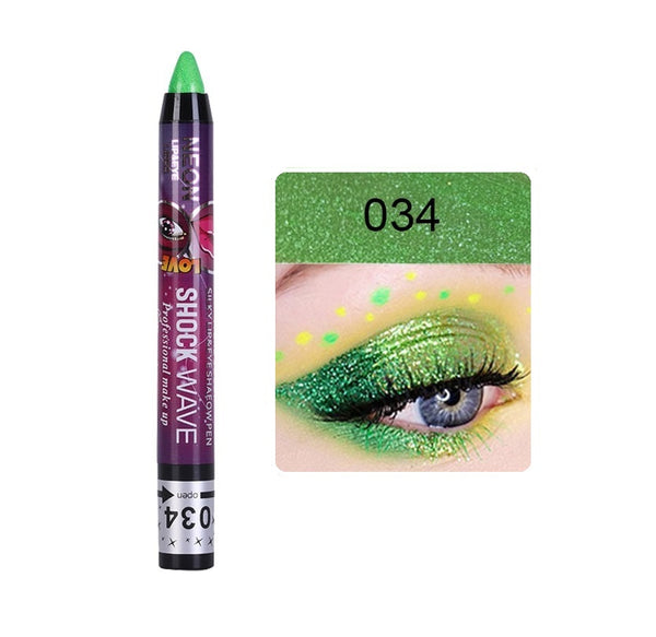 36 Color Eye Shadow Pen Waterproof 2 In 1 Not Smudge Eye Shadow Stick Lip Makeup Pen Glitter Shimmer Long-lasting Eye Shadow Pen