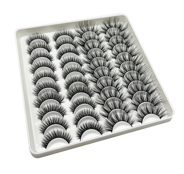 20Pairs fake eyelashes mink lashes false Eyelash extensions