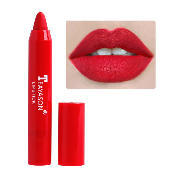 12 Colors Matte Lipstick Waterproof Long Lasting Color Rendering Non-stick Velvet Lips Liner Pencil Woman Makeup Cosmetics