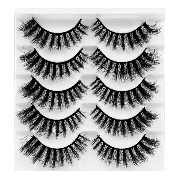 5 pairs of 8-25mm mink eyelashes 3D dramatic false eyelashes handmade fluffy eyelashes natural long 25mm eyelash extension New