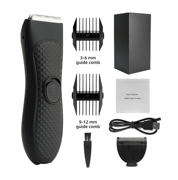 Men Electric Groin Hair Trimmer Pubic Hair Trimmer Body Grooming Clipper for Men Bikini Epilator Rechargeable Shaver Razor