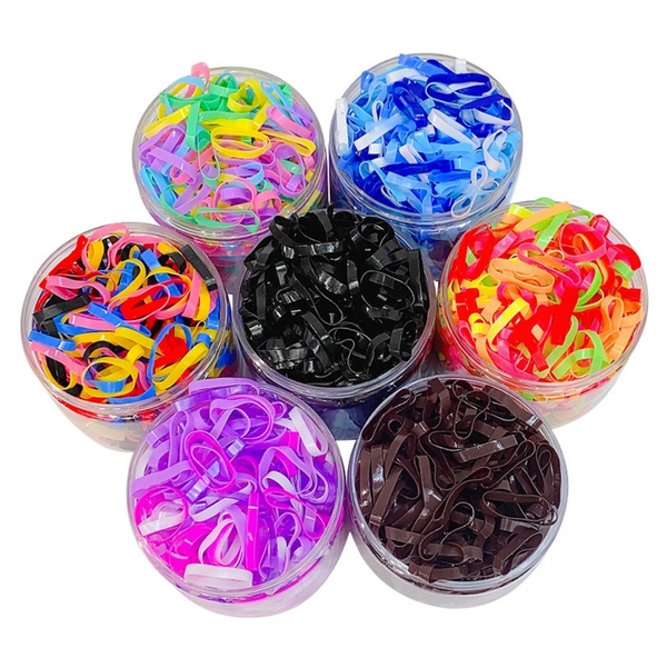 500pcs Girls Colourful Disposable Rubber Band Elastic Hair Bands Headband Children Ponytail Holder Bands Kids Hair Accessories