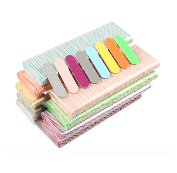 100Pcs/Lot,Double Side Nail Polish Sanding, Disposable Mini Wooden Nail File Buffer Strips, Grinding Polishing Manicure Care