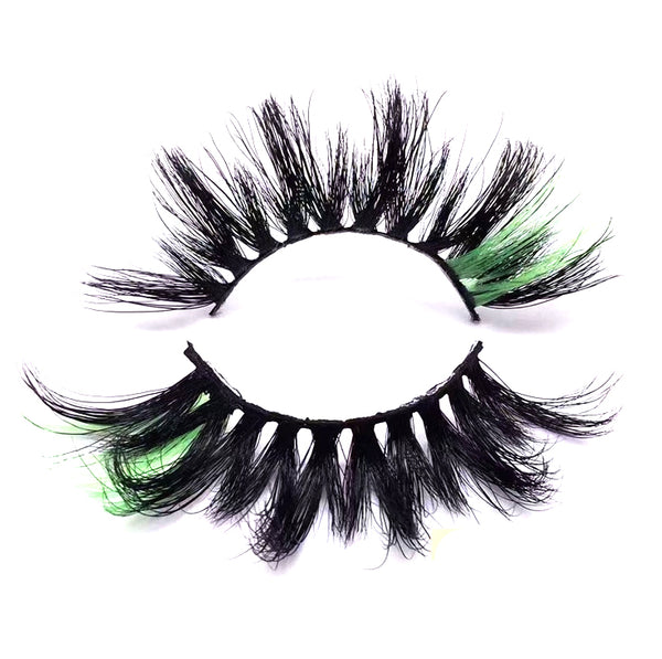 A collection of diverse colored eyelashes showcasing a variety of vibrant hues.