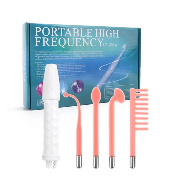 Portable Handheld High Frequency Skin Therapy Wand Machine for Acne Treatment Skin Tightening Wrinkle Reducing