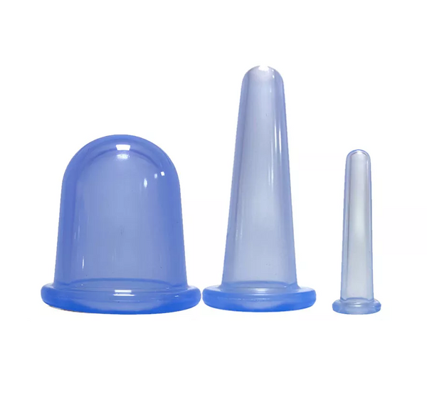 Silicone Vacuum Cupping Massage Jars Anti Cellulite Massage Facial Suction Cups Face Neck Lift Skin Scraping Guasha Anti Wrinkle